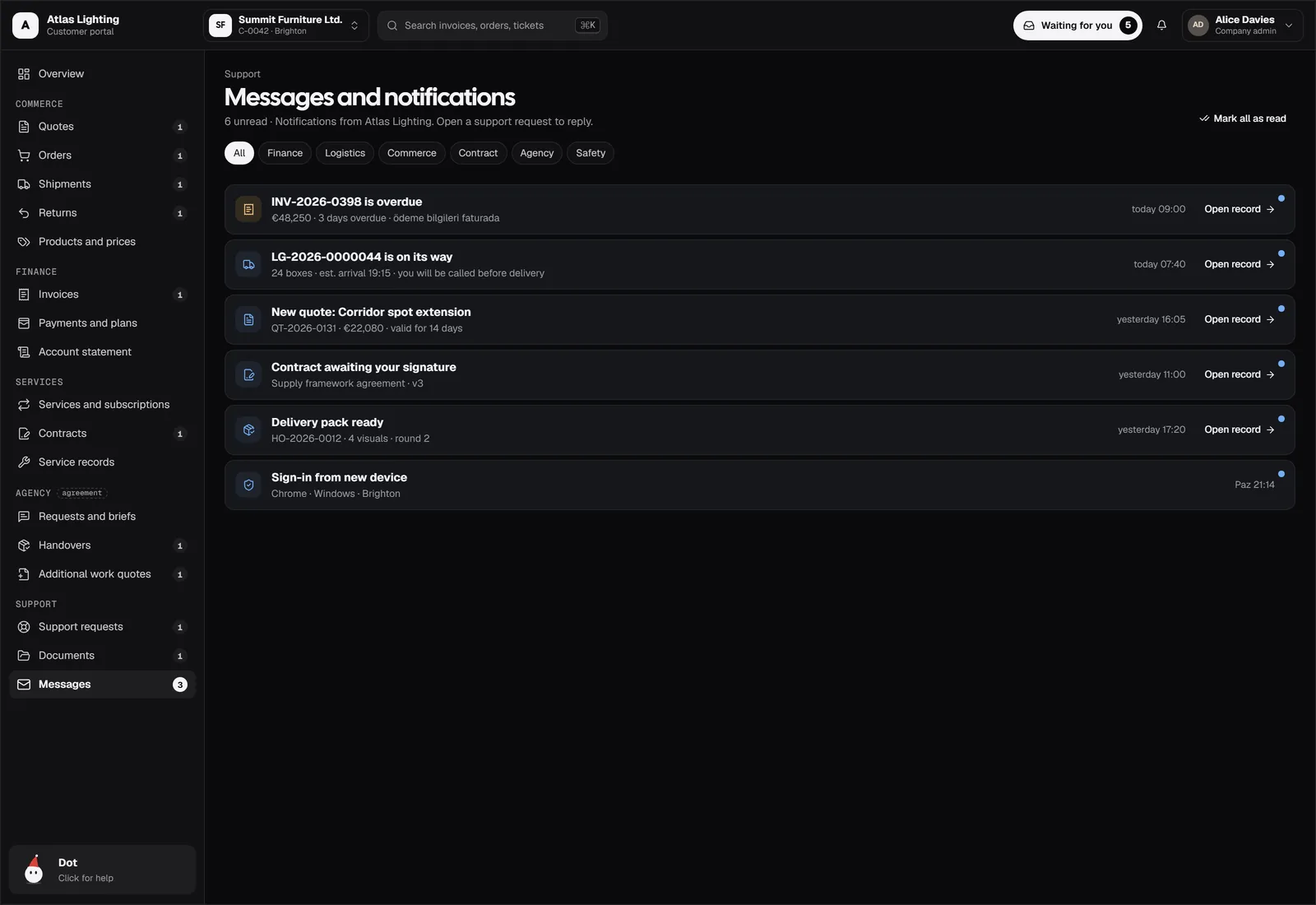 Um gerente de conta dedicado
